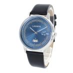 LACOSTE ラコステ メンズ 41ミリ シルバー ブルー ブラック レザー 革ベルト 2011034 腕時計 手表 誕生日 爆買 成人 卒業 入学