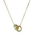 マイケルコース ネックレス ペンダント レディース おしゃれ シルバー925 チェーンネックレス ダブルリング 誕生日 爆買 成人 卒業 入学