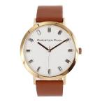Yahoo! Yahoo!ショッピング(ヤフー ショッピング)クリスチャンポール メンズ レディース 43mm ラグゼ クリスタル 白文字盤 ローズゴールド ブラウンレザー 茶色 天然皮革 腕時計 プレゼント 誕生日プレゼント
