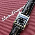 フェラガモ 腕時計 レディース ユニセックス スクエア ブラック レザー 誕生日 記念日 クリスマスプレゼント 爆買