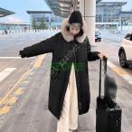 膝下 ベンチコート レディース 冬 可愛い フード付き ダウン 中綿コート アウター ロングコート ジャンパー ファッション  ハイネック 厚手 軽量 バイク