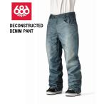 686 SIX EIGHT SIX Schic seito Schic s24-25 DECONSTRUCTED DENIM PANT - INDIGO DENIM мужской одежда для сноуборда брюки Япония стандартный товар 