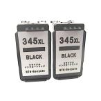 BC345XLブラック大容量リサイクルインク 2個セット canon互換 ※残量表示非対応 インク切れエラーが出たらストップ(リセット)ボタン5秒以上長押しで引続き使用可