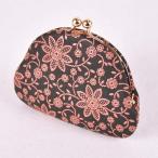 印傳屋 印伝屋 財布 小銭入 121H 黒地ピンク漆 クレマチス