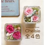 小さなプリザーブドフラワー プレゼントに【送料無料】ガラスの中のミニローズ・Chelsie