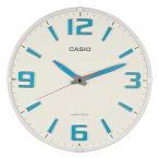 ショッピングCASIO CASIO(カシオ) 掛け時計 電波時計 白 アナログ 夜間秒針停止 機能付き IQ-1009J-7JF