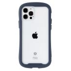 iFace Reflection iPhone 12/12 Pro ケース クリア 強化ガラス (ネイビー)【アイフォン12 アイフォン12Pro 透