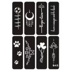 ステンシルシール S43 A4台紙 複数絵柄 アート作品 ヘナタトゥー用 グリッタータトゥー用