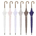 【長傘】日傘 遮光率100% 裏ブラックコーティング UVバンブー 手開き傘