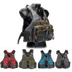フィッシングベスト フローティングベスト ライフジャケット メッシュベスト カメラマン ジャケット オールシーズン 釣り用 撮影用 多機能 95kgまでの負荷力