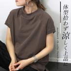 カットソー フレンチ モックネック 半袖 きれいめ 綿 バスク 春 秋 夏 30代 40代 大人 綿リブ襟モックネックフレンチプルオーバー メール便可/ma1.5