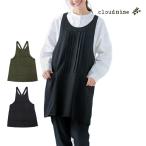 ショッピングエプロン エプロン 女性 レディース Cloudnine クラウドナイン ワークエプロン はっ水加工 Aライン 胸ピンタック 無地 シンプル フリーサイズ M-L