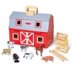 ショッピングmelissa 【並行輸入品】Melissa & Doug Fold and Go木製Barn with 7動物再生Figures Melissa & Doug