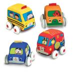 ショッピングメリッサ 【並行輸入品】Melissa & Doug (メリッサ&ダグ) K's Kids プルバック式車両セット   ソフトな赤ちゃん用おもちゃセット
