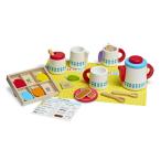 ショッピングmelissa 【並行輸入品】Melissa & Doug 22 Piece Steep and Serve Wooden Tea Set   Play Foo