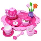 ショッピングGENERATION 【並行輸入品】Imagination Generation Pink Blossoms Tea Time Set for Two   Wood