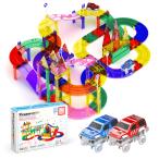 【並行輸入品】PicassoTiles 80 ピース レースカー トラック ビルディングブロック 教育玩具セット 磁気タイル マグネット DIY