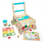 ショッピングmelissa 【並行輸入品】 Melissa & Doug Wooden Shape Sorting Grocery Cart Push Toy and Pu