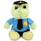 【並行輸入品】 DolliBu Sitting Frog Police Officer Plush Toy   Super Soft Frog