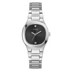 【並行輸入品】GUESS レディース 32mm 腕時計   シルバートーンブレスレット ブラックダイヤル シルバートーンケース, シルバー, ク