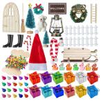 ショッピングsnowman 【並行輸入品】 61Pcs Doll House Christmas Hat Decoration Miniature Dollhouse Ac