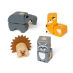 ショッピングmelissa 【並行輸入品】Melissa & Doug Blockables〓 Woodland Friends スナップアンドプレイ、組み合わせて組み合わ