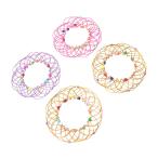 【並行輸入品】KOMBIUDA マンダラバスケット 4個入り 柔軟な鉄製 教育玩具 男の子と女の子向け クリエイティブ ハンドメイド ワイヤーデ