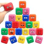 ショッピングスクイーズ 【並行輸入品】フィジェットフェイスキューブ、ストレスボールエモーションキューブバルクパック、感覚的スクイーズトイスクイーズフィジェットブロックト
