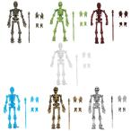 ショッピングMAGICIAN 【並行輸入品】Gearblox 7セット スケルトンアクションフィギュアおもちゃ マルチジョイント可動ダミーT13関節ロボットフィギュア ファン