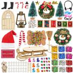 ショッピングsnowman 【並行輸入品】 77Pcs Mini Christmas Figurines Decoration Xmas Tree Miniature Ac