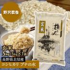 ショッピング玄米 令和5年産 玄米 5kg 送料無料 米 お米 コシヒカリ こしひかり 特別栽培米 野沢農産 長野県産 北信産 5キロ ブナの水