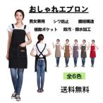 エプロン おしゃれ 保育士 X型 女性用 男性用 撥水加工 シンプル レディース メンズ 無地 肩掛け サイズ調整可能 カフェ 飲食店  送料無料