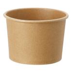 HEIKO　アイスカップ　76-150　クラフト （50入）　3.5オンス(150ml) 　茶　ナチュラル　アイス ヨーグルト プリン　両面ラミ紙容器