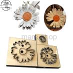 レザークラフト作成キット レザークラフト 型紙 型抜き 花柄 デイジー 金型 Leather craft 製作キット ハンドメイド クラフト