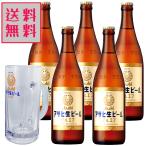 ショッピングビール お中元 アサヒ 生ビール マルエフ ジョッキ 中瓶 ×5本 マルエフグラス 瓶ビール セット ギフト 送料無料