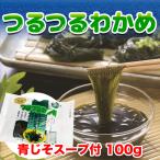 つるつるわかめ 麺つゆスープ付 100g わかめ麺 津軽深浦産 青森土産 カロリーオフ 糖質オフ 100768