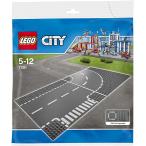 レゴ (LEGO) シティ ロードプレート T字路+カーブ(2枚入り) 7281