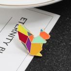 ピンズ ピンバッジ ブローチ (リス　りす) アニマル 動物 折り紙　折紙 送料無料