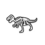 ピンズ ピン バッジ ブローチ ( 白黒 恐竜 ホネ 骨 スケルトン ティラノサウルス ) 送料無料