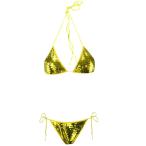 オセリー (OSEREE) レディース 上下セット 水着・ビーチウェア Sequined Microkini Bikini Set (LIME)