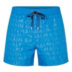 ショッピングビーチウェア バルマン (BALMAIN) メンズ 海パン 水着・ビーチウェア All Over Print Shorts (Turquoise)