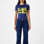 sini-dogo- knee (SINEAD GOREY) lady's bare top * tube top * cropped pants tops Sg Union Jack Tee (Navy)