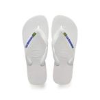 ハワイアナス (Havaianas) レディース ビーチサンダル シューズ・靴 Brazil Logo Unisex Flip Flops (White)