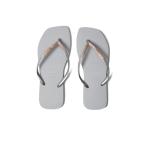 ショッピングハワイアナス ハワイアナス (Havaianas) レディース ビーチサンダル シューズ・靴 Slim Square Glitter Flip Flop Sandal (Ice Grey)