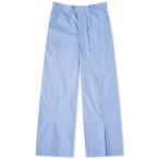 トーガ (TOGA) レディース ボトムス・パンツ Toga Stripe Cotton Wide Leg Trousers (Light Blue)