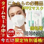 半額セールKN95マスクFFP2マスク30枚セットkn95N95個包装不織布立体PM2.5対応高性能5層マスク感染対策花粉対策風邪予防秋冬