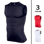 加圧シャツ メンズ スポーツウェア タンクトップ ノースリーブ アンダー Tシャツ コンプレッションウェア インナー トレーニング 夏