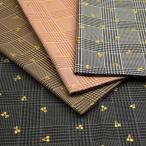 グレンチェック&ラメチェリー シーチング生地 ( ハンドメイド 内袋 ブラウス さくらんぼ チェリー ) 50cm単位