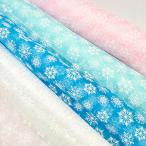 ≪クーポン有≫雪の結晶≪ダブル幅≫ オーガンジー生地 ( アナ雪 舞台衣装 ヘッドドレス 髪飾り ヘアアクセサリー 雪の結晶 冬 ) 50cm単位