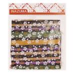  крепдешин cut Cross *.... маленький Sakura ( чёрный / зеленый ) 23×33cm